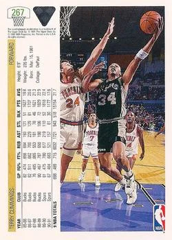 1991-92 Upper Deck Terry Cummings #267 card back image