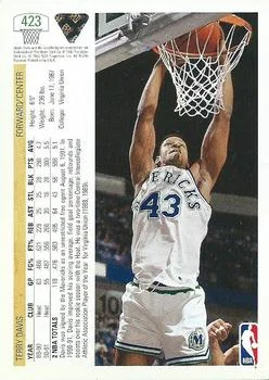 1991-92 Upper Deck Terry Davis #423 card back image