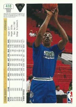 1991-92 Upper Deck Thurl Bailey #418 card back image