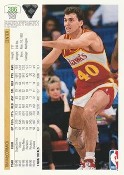 1991-92 Upper Deck Tim McCormick #386 card back image