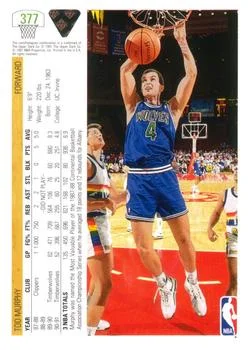 1991-92 Upper Deck Tod Murphy #377 card back image