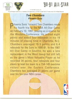 1991-92 Upper Deck Tom Chambers #56 card back image