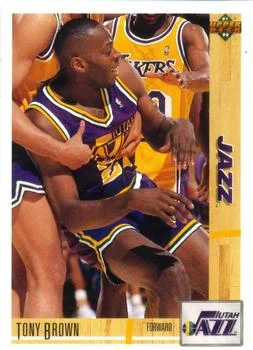 1991-92 Upper Deck Tony Brown #308 card image