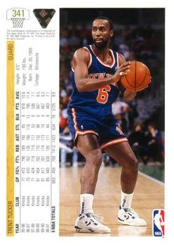 1991-92 Upper Deck Trent Tucker #341 card back image