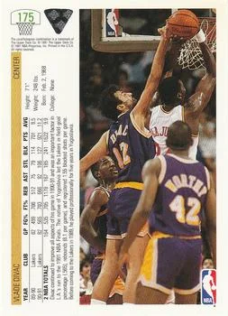 1991-92 Upper Deck Vlade Divac #175 card back image