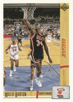1991-92 Upper Deck Willie Burton #168 card image