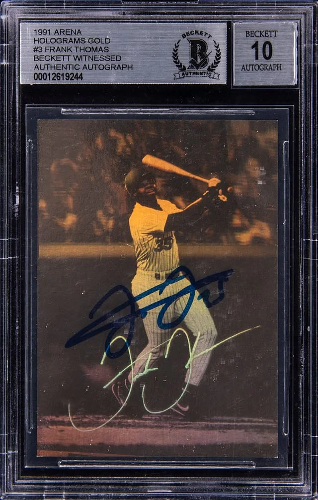 1991 Arena Holograms Gold Frank Thomas #3 card image