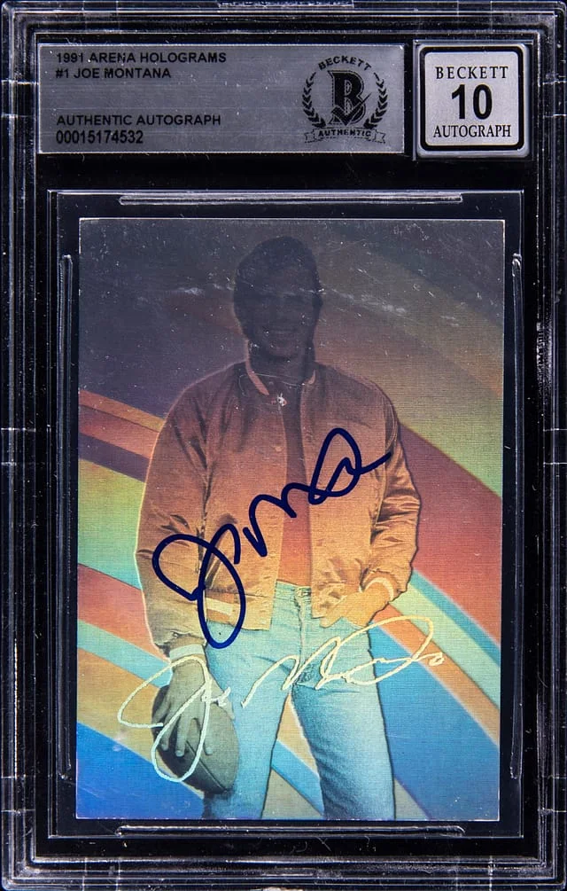 1991 Arena Holograms Joe Montana #1 card image