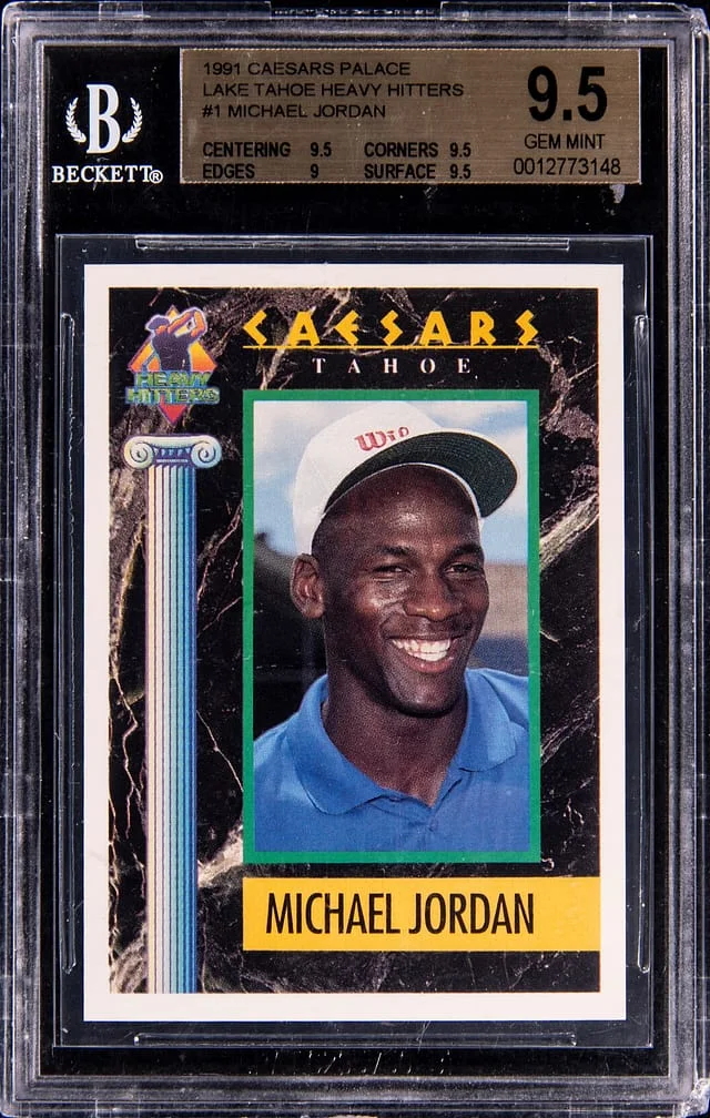 1991 Caesars Palace Lake Tahoe Heavy Hitters Michael Jordan #1 card image