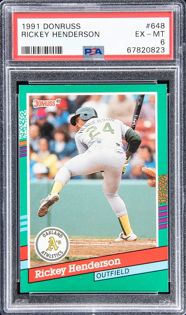 1991 Donruss Rickey Henderson #648 card image
