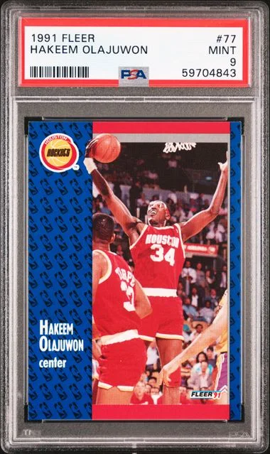 1991 Fleer Hakeem Olajuwon #77 card image