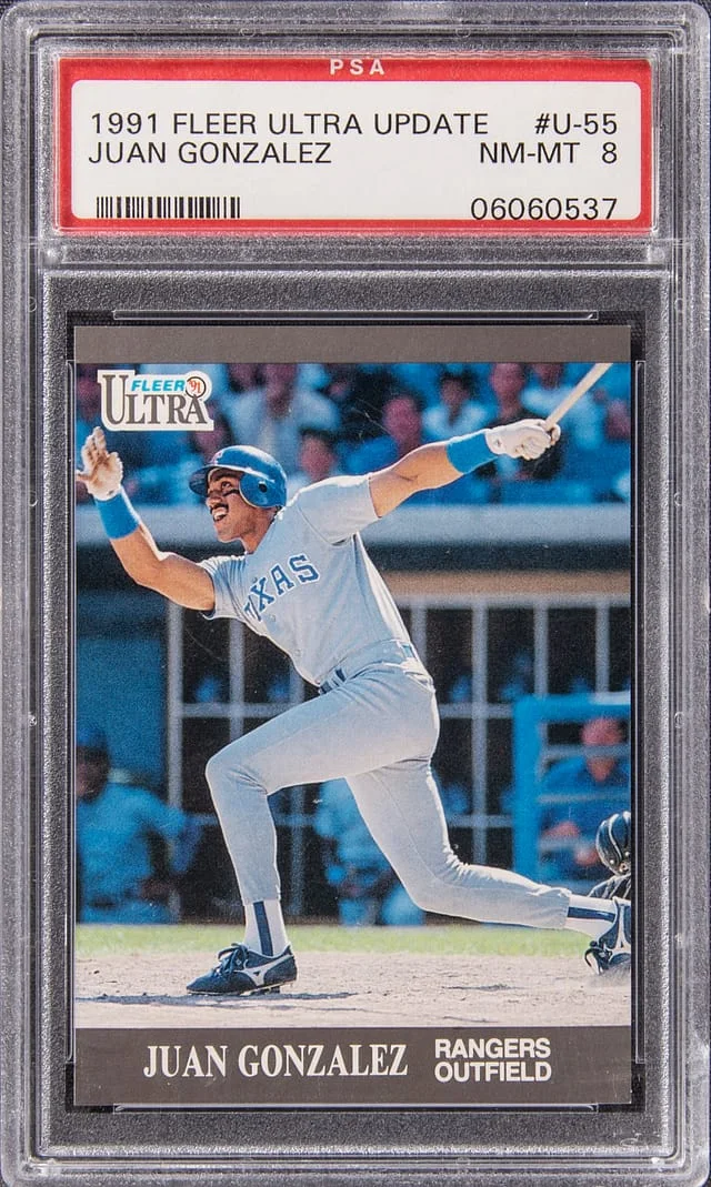 1991 Fleer Juan Gonzalez #U-55 card image