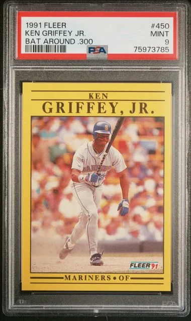 1991 Fleer Ken Griffey Jr. Bat Around .300 #450 card image