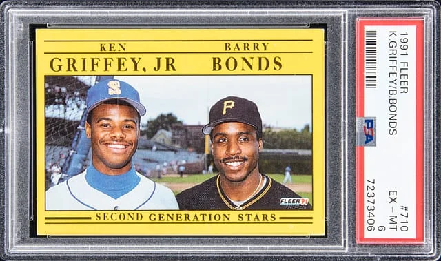 1991 Fleer Ken Griffey Jr, Barry Bonds #710 card image