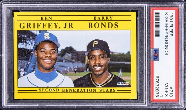 1991 Fleer Ken Griffey Jr./Barry Bonds Second Generation Stars #710 card image