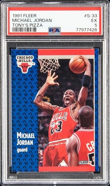 1991 Fleer Michael Jordan Tony's Pizza #S-33 card image