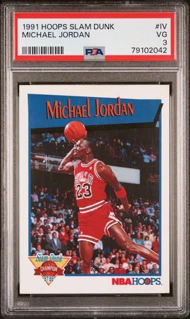 1991 Hoops Michael Jordan Slam Dunk #IV card image