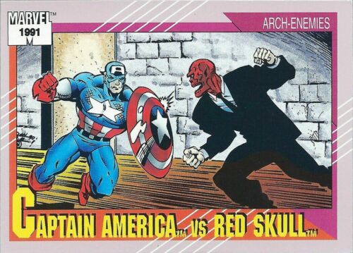 1991 Impel Marvel Universe Series II Captain America vs. Red Skull #115 card image