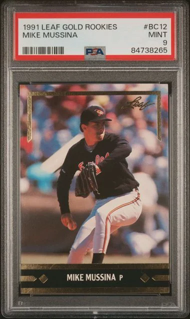 1991 Leaf Mike Mussina Gold Rookies #BC-12 card image