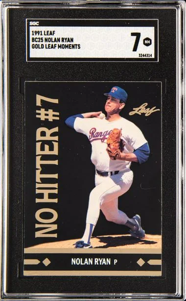 1991 Leaf Nolan Ryan Gold Leaf Moments #BC25 card image