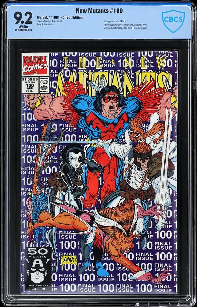 1991 Marvel) - CBCS 9.2 - 1st Appearance of X-Force, Full Appearance of Shatterstar #1st card image
