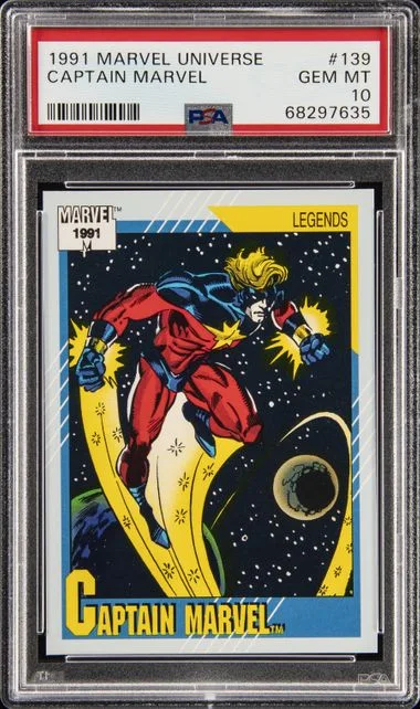 1991 Marvel Universe Captain Marvel #139 card image