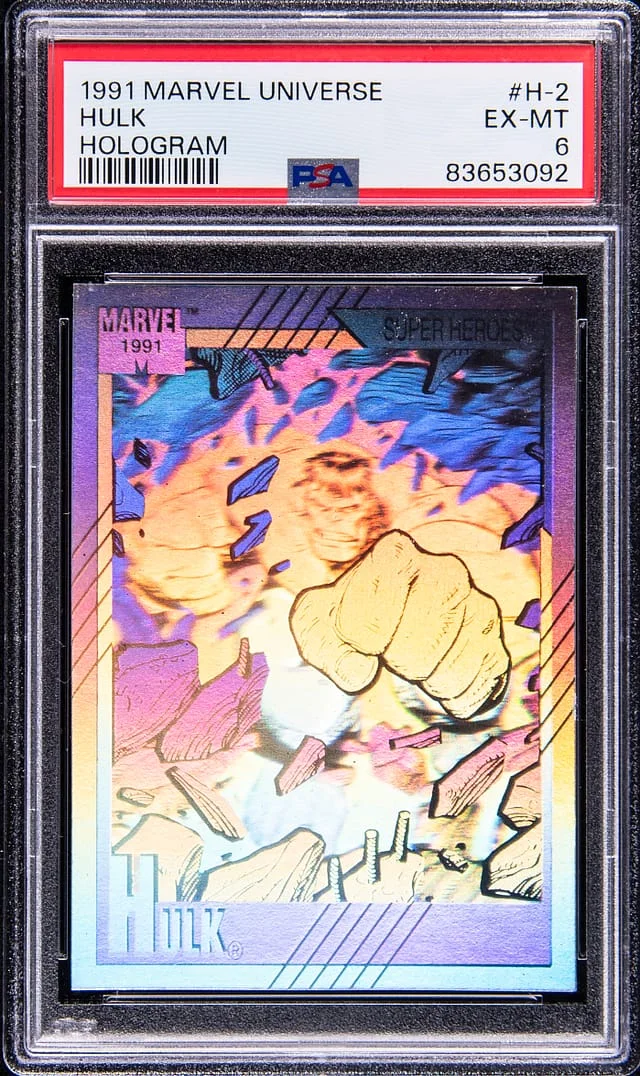 1991 Marvel Universe Hologram Hulk #H-2 card image