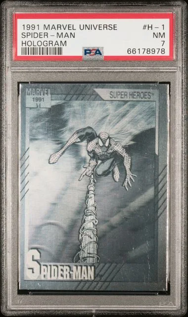 1991 Marvel Universe Hologram Spider-Man #H-1 card image