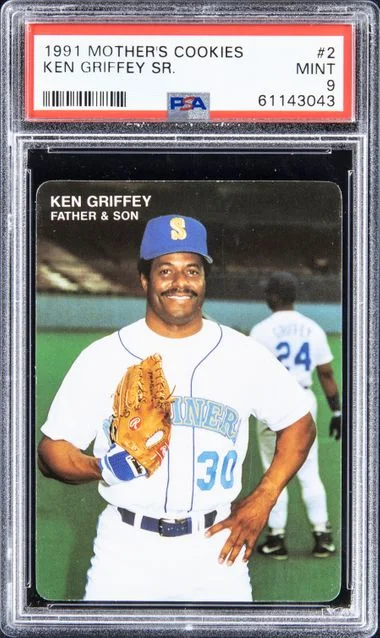 1991 Mother's Cookies Ken Griffey Jr. Ken Griffey Sr. #2 card image