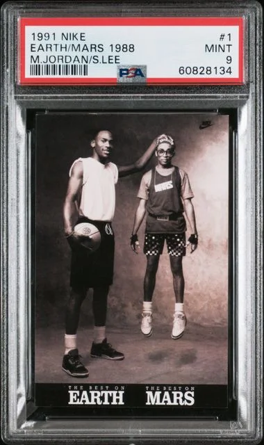 1991 Nike Earth/Mars 1988, Michael Jordan/Spike Lee #1 card image