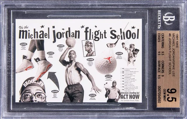 1991 Nike Jordan Flight School Michael Jordan, Spike Lee #6 card image