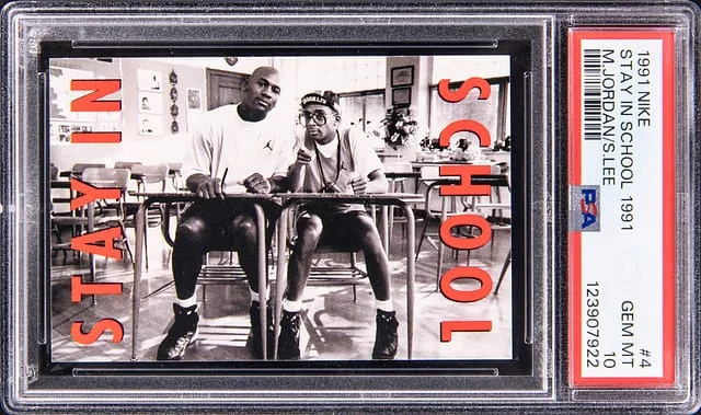 1991 Nike Stay in School, Michael Jordan/Spike Lee #161 card image