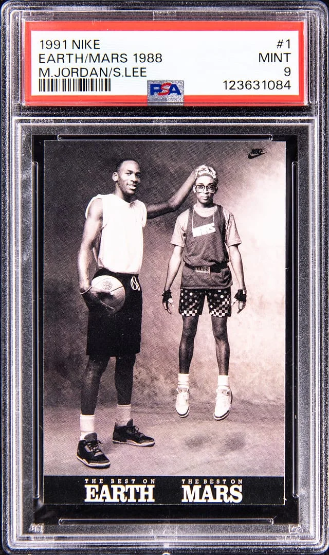 1991 Nike Trading Cards Earth/Mars 1988 Michael Jordan/Spike Lee #1 card image