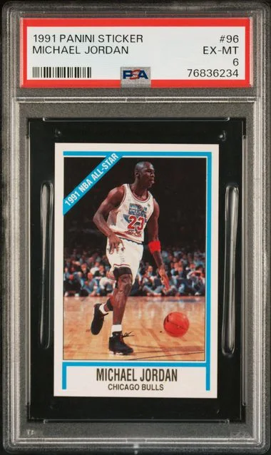 1991 Panini Michael Jordan Sticker #96 card image