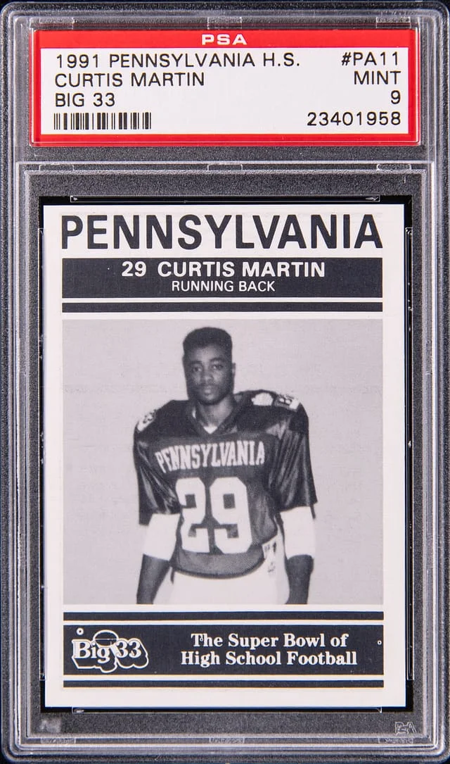 1991 Pennsylvania High Score Big 33 Curtis Martin #PA11 card image