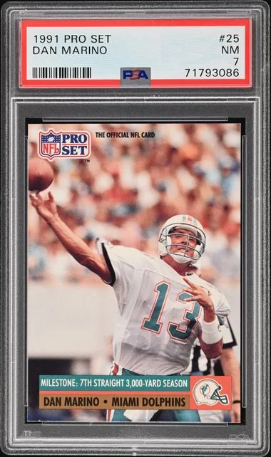 1991 Pro Set Dan Marino #25 card image