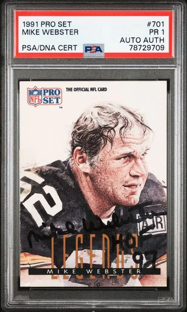 1991 Pro Set Mike Webster #701 card image