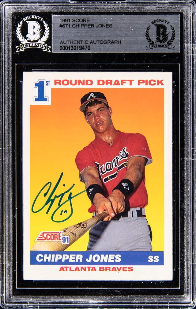 1991 Score Chipperr Jones #671 card image