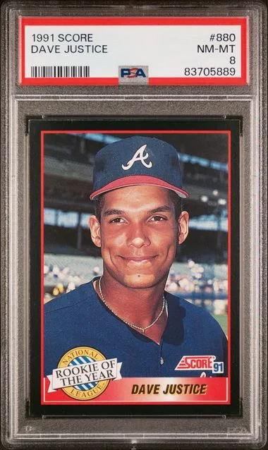 1991 Score Dave Justice #880 card image