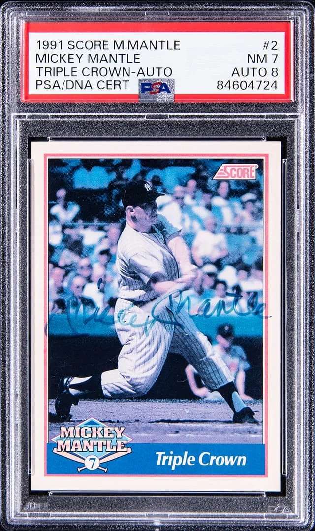 1991 Score Mickey Mantle Autograph #2 card image