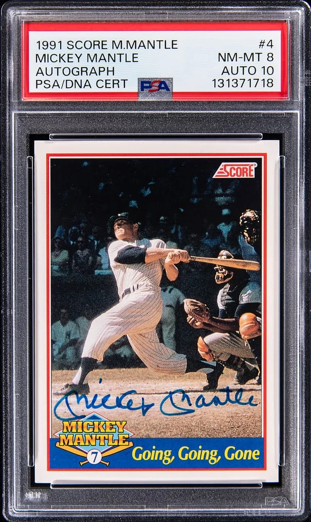 1991 Score Mickey Mantle Autograph #4 card image