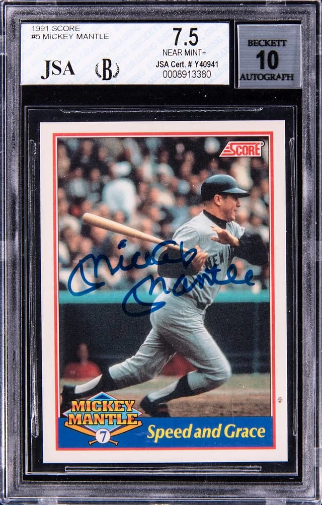 1991 Score Mickey Mantle #5 card image