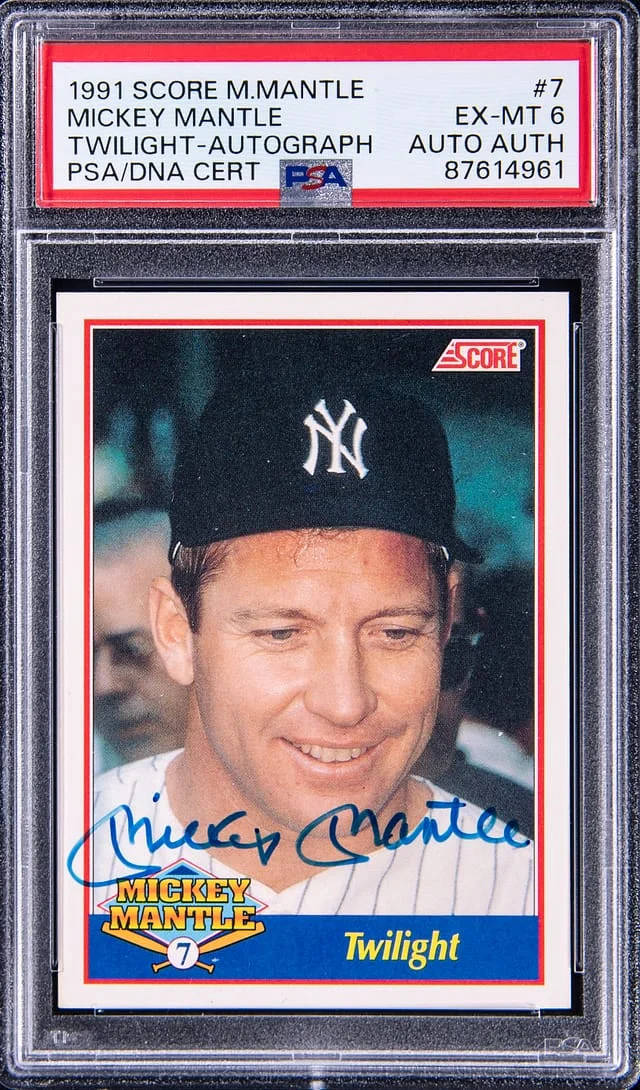 1991 Score Mickey Mantle Autograph #7 card image