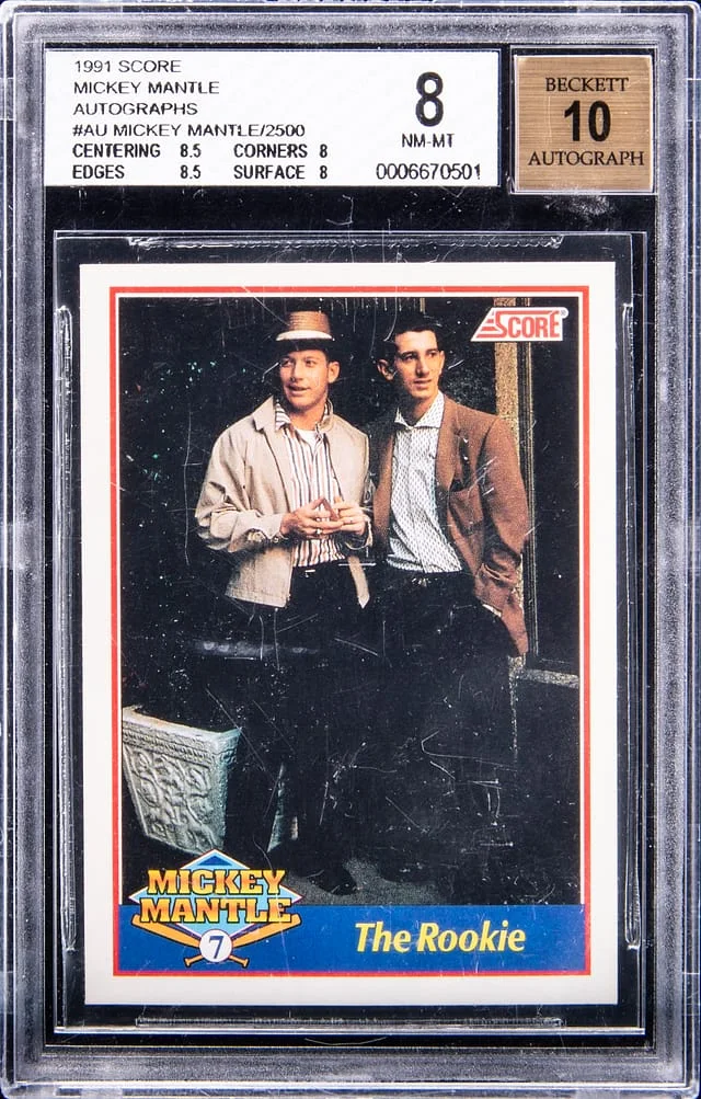 1991 Score Mickey Mantle Autograph #AU card image