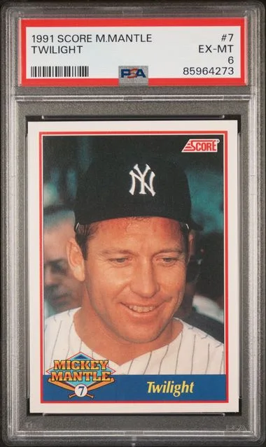 1991 Score Twilight Mickey Mantle #7 card image
