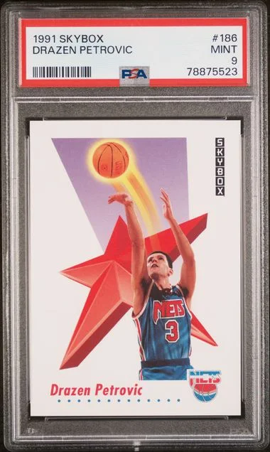 1991 SkyBox Drazen Petrovic #186 card image