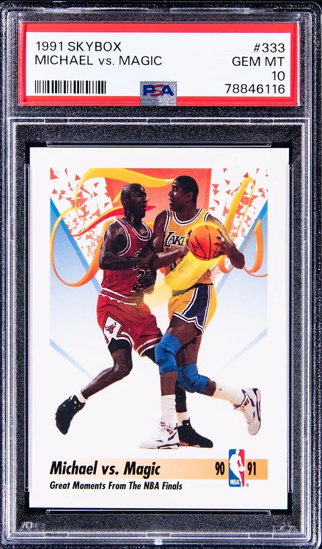 1991 SkyBox Michael Jordan, Magic Johnson Michael vs. Magic #333 card image