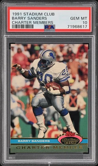 1991 Stadium Club Charter Member Barry Sanders #no-number card image