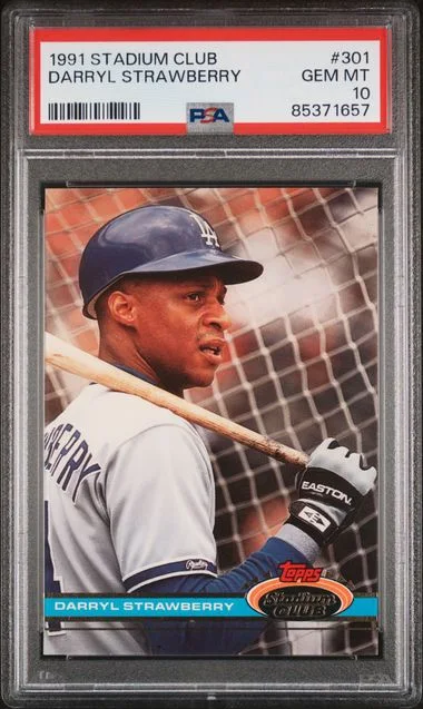 1991 Stadium Club Darryl Strawberry #301 card image