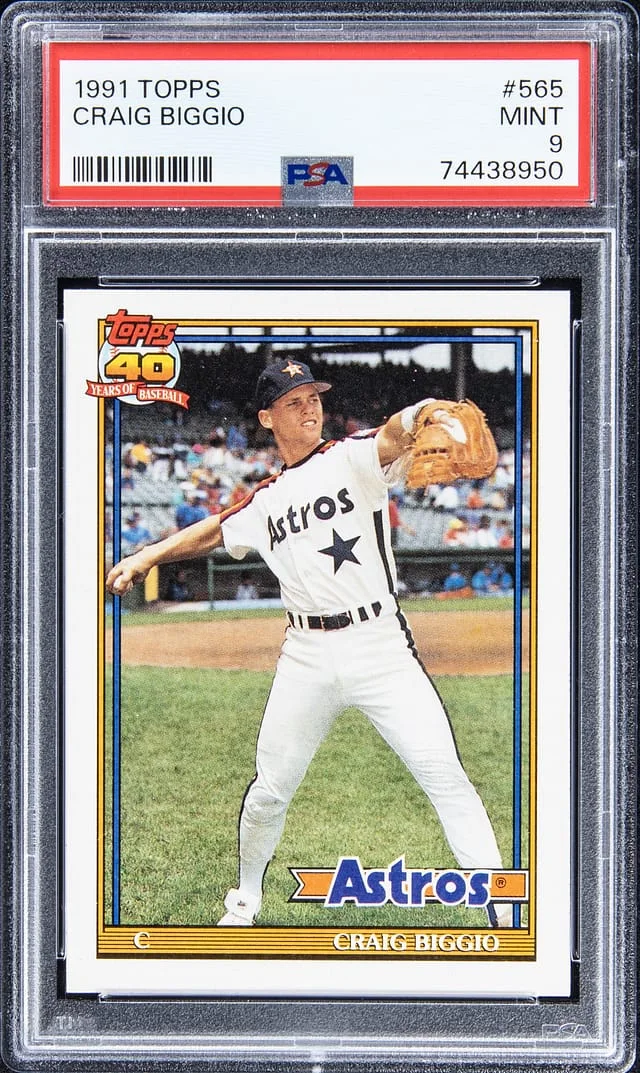 1991 Topps Craig Biggio #565 card image